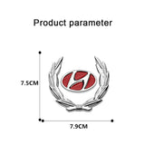 Hyundai Wheat Metal Car Window Sticker Emblem Badge Decal