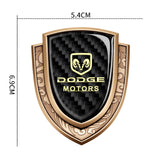 Dodge Metal Carbon Fiber Shield Car Rear Sticker Auto Window Emblem Badge Decal