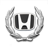 Honda Wheat Metal Car Window Sticker Emblem Badge Decal