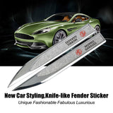 2pcs MG Logo Metal Car Side Fender Sticker Emblem Badge