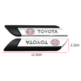 2pcs Toyota TRD Logo Metal Car Side Sticker Emblem Badge Decal Auto Body Decoration