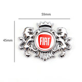 Fiat Double Lion Metal Car Rear Sticker Auto Window Emblem Badge Decal