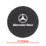 2pcs/set Mercedes Benz AMG Logo PVC Waterproof Car Water Coaster