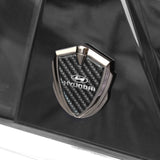 Hyundai Shield Carbon Fiber Car Side Window Sticker Emblem Badge Decal