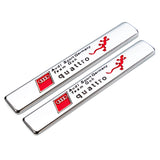 2pcs Audi Quattro Logo Car Fender Side Emblem Badge Sticker
