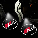 2pcs Audi A4 A5 A3 A8 Q7 Q5 Wireless Car Welcome Door Laser Projection LED Light