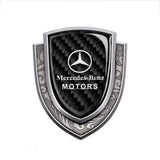 Mercedes Benz Metal Carbon Fiber Shield Car Rear Sticker Auto Window Emblem Badge Decal