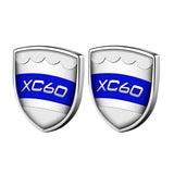 2pcs Volvo S40 S60 S80 S90 C30 V40 V60 V90 XC40 XC60 XC90 Metal Car Rear Sticker Decal Emblem Badge