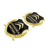 2PCS Citroen Metal Car Rear Sticker Shield Trunk Emblem Badge Decal