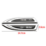 2pcs MINI Cooper Metal Car Side Fender Emblem Sticker Decal