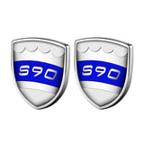 2pcs Volvo S40 S60 S80 S90 C30 V40 V60 V90 XC40 XC60 XC90 Metal Car Rear Sticker Decal Emblem Badge