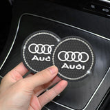 2PCS Audi Sline Diamond Car Water Coaster Cup Mat