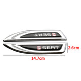 2pcs SEAT Cupra FR Logo Metal Car Side Fender Emblem Sticker Decal