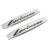 2pcs Mercedes Benz AMG Brabus Lorinser Elegance Avantgarde Logo Metal Car Fender Side Badge Decal Rear Emblem Sticker