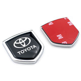 2PCS Toyota Metal Car Rear Sticker Shield Trunk Emblem Badge Decal