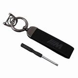 BMW M Power Suede Metal Car Keyring Pendant