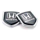 2PCS Honda Metal Car Rear Sticker Shield Trunk Emblem Badge Decal