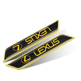 2pcs Lexus Logo Car Fender Side Sticker Decal Emblem Badge