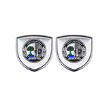 2pcs 39x39mm Mercedes Benz AMG Apple Tree Shield Metal Car Window Sticker Emblem Badge Decal