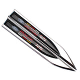 2PCS Ford Racing Logo Metal Car Side Fender Sticker Emblem Badge