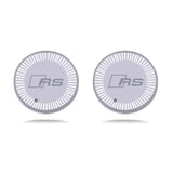 2pcs Audi Sline RS Quattro Logo Car Water Coasters 7-color LED Light Cup Mat Holder