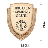 Lincoln Metal Shield Car Rear Sticker Auto Window Emblem Badge Decal