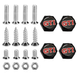 4pcs/set Volkswagen GTI ABT R SR Logo Stainless Steel Car License Plate Bolts