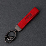 BMW M Power Suede Metal Car Keyring Pendant
