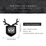 Infiniti ABS Deer Car Rear Sticker Shield Trunk Emblem Badge Decal