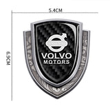 Volvo Metal Carbon Fiber Shield Car Rear Sticker Auto Window Emblem Badge Decal