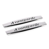 2pcs Mercedes Benz AMG Brabus Lorinser Elegance Avantgarde Logo Metal Car Fender Side Badge Decal Rear Emblem Sticker