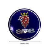 4pcs/set 56mm SAAB Car Wheel Center Hub Sticker Decal