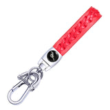 Ford Mustang PU leather Braided Rope Car Keychain