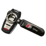 Audi Sline Carbon Fiber Car Logo Keychain Keyring