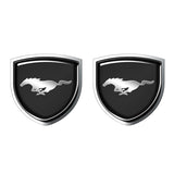2pcs 39x39mm Ford Mustang Shield Metal Car Window Sticker Emblem Badge Decal