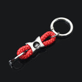 Lincoln Logo Braided Rope Car Keychain Keyring