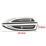 2pcs Peugeot Metal Car Side Fender Emblem Sticker Decal