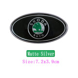 Skoda Elliptical Metal Car Window Sticker Emblem Badge Decal