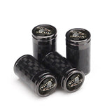 4pcs/set Jaguar Logo Carbon Fiber Car Air Valve Stem Cap Auto Tyre Valve Covers