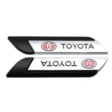 2pcs Toyota TRD Logo Metal Car Side Sticker Emblem Badge Decal Auto Body Decoration