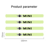 4pcs MINI Cooper Luminous Car Door Bumper Strip Anti-collision Protection Sticker