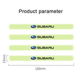 4pcs Subaru Luminous Car Door Bumper Strip Anti-collision Protection Sticker