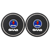 2PCS SAAB Diamond Car Water Coaster Cup Mat