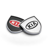 2pcs 39x39mm KIA Shield Metal Car Window Sticker Emblem Badge Decal