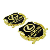 2PCS Lexus Metal Car Rear Sticker Shield Trunk Emblem Badge Decal