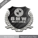 BMW Carbon Fiber Car Rear Shield Sticker Auto Body Window Emblem Badge Decal