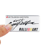 Mitsubishi Ralliart Logo Aluminum Alloy Car Sticker Nameplate Emblem Badge Decal