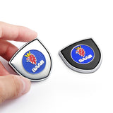 2pcs 39x39mm SAAB Shield Metal Car Window Sticker Emblem Badge Decal