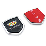 2PCS Cadillac Metal Car Side Sticker Auto Emblem Badge Decal