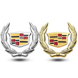 Cadillac Wheat Metal Car Window Sticker Emblem Badge Decal
